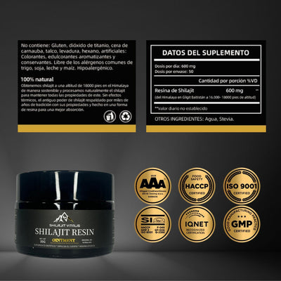 RESINA DEL HIMALAYA SHILAJIT VITALIS ORIGINAL - NO COMPRES REPLICAS BARATAS