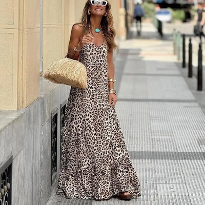 Vestido largo Gonu Leopard