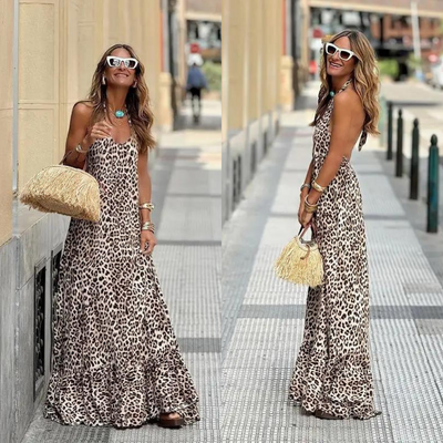 Vestido largo Gonu Leopard