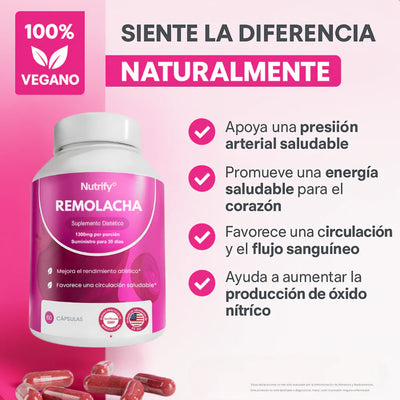 Cápsulas de Raíz de Remolacha Orgánica Rosabella