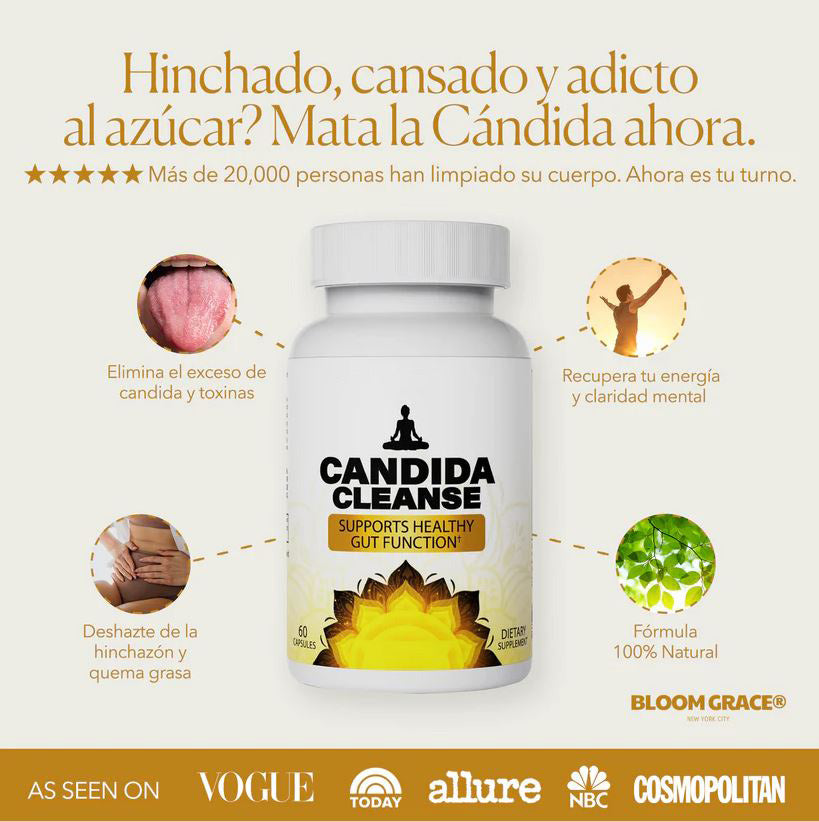 Candida Cleanse® – Cápsulas para aliviar hinchazón, antojos y fatiga
