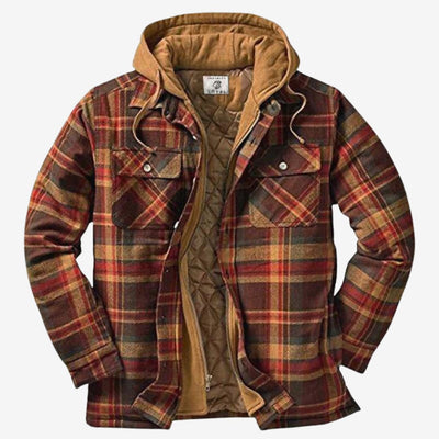 EDUARDO™ | Chaqueta de cuadros con capucha