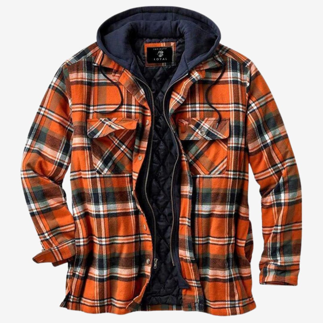 EDUARDO™ | Chaqueta de cuadros con capucha
