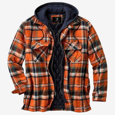EDUARDO™ | Chaqueta de cuadros con capucha