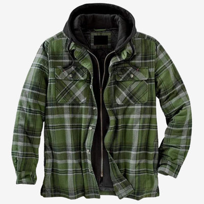 EDUARDO™ | Chaqueta de cuadros con capucha