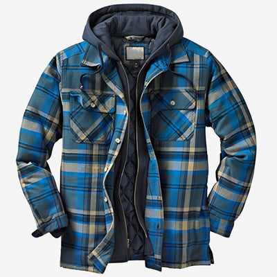 EDUARDO™ | Chaqueta de cuadros con capucha