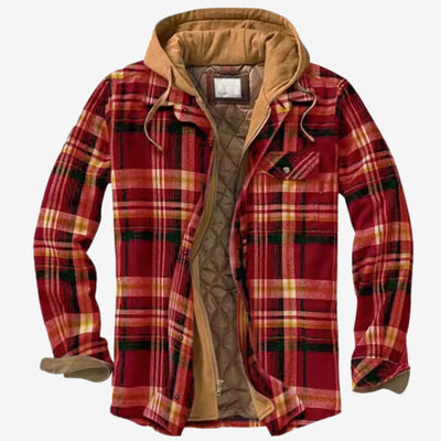 EDUARDO™ | Chaqueta de cuadros con capucha